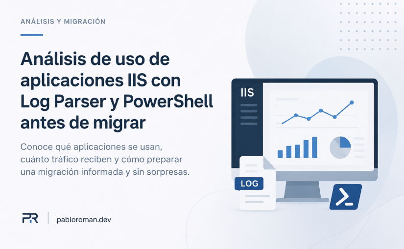 Análisis de uso de aplicaciones IIS con Log Parser y PowerShell antes de migrar